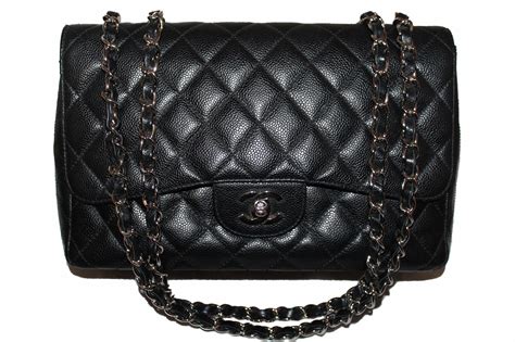 authentic chanel black leather bag.